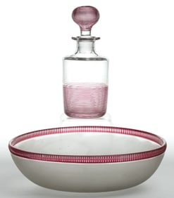 SANDWICH BLOWN AND THREADED COLOGNE BOTTLE