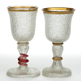 OVERSHOT GOBLETS, LOT OF TWO