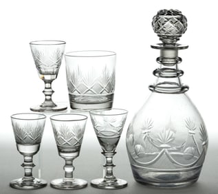 ASSORTED CUT STRAWBERRY DIAMONDS ARTICLES, LOT OF SIX