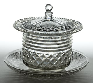 CUT STRAWBERRY DIAMONDS COVERED BUTTER COOLER AND UNDERTRAY