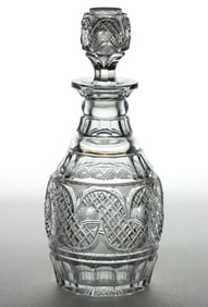 EARLY CUT SCROLLED EYE QUART DECANTER