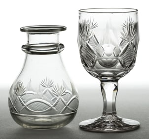 ASSORTED EARLY CUT GLASS ARTICLES, LOT OF TWO