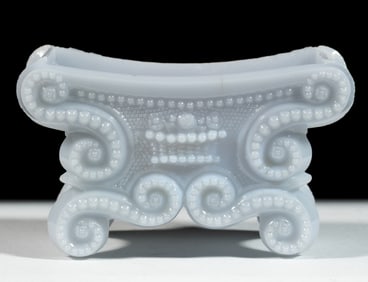 BS-2 BEADED SCROLL AND BASKET OF FLOWERS PRESSED OPEN SALT