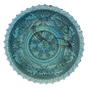 PRESSED LACY TULIP AND ACANTHUS LEAF NAPPIE