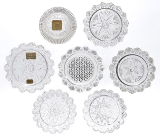 LEE/ROSE NO. 11, 20, 22, 24, 27, 28, AND 29 CUPS PLATES, LOT OF SEVEN