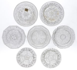 LEE/ROSE NO. 78, 79, 95, 97, 98, 100, AND 100-A CUP PLATES, LOT OF SEVEN