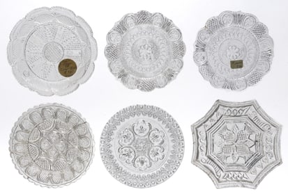 LEE/ROSE NO. 98, 101, 102, 103, 107, AND 109 CUP PLATES, LOT OF SIX