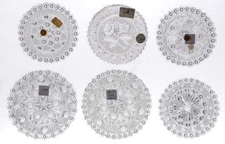 LEE/ROSE NO. 120, 124-A, 124-B, 127-A, 129, 134, 134-A, 149, 150, 151, AND 151-A CUP PLATES, LOT OF