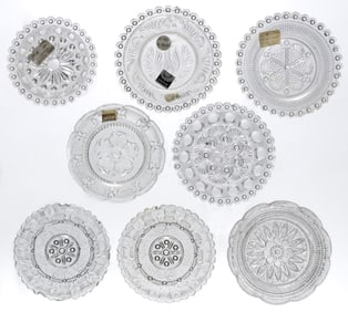 LEE/ROSE NO. 124-B, 136-A, 157-A, 159, 172, 178-B (TWO), AND 179 CUP PLATES, LOT OF 8