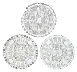 LEE/ROSE NO. 183, 187, AND 187-A CUP PLATES, LOT OF THREE