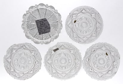 LEE/ROSE NO. 219, 225, 225-A, 225-B, AND 225-C CUP PLATES, LOT OF FIVE