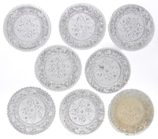 LEE/ROSE NO. 265, 266, 268, 269, 269-B (TWO), 269-C, AND 269-D CUP PLATES, LOT OF EIGHT