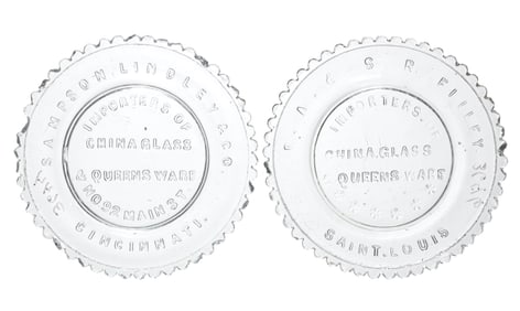 LEE/ROSE NO. 314 AND 315 CUP PLATES, LOT OF TWO