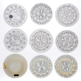 LEE/ROSE NO. 455-A-V-1 - 465-O CUP PLATES, LOT OF 29