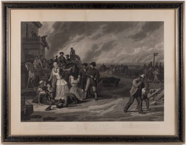 RARE GEORGE CALEB BINGHAM (AMERICAN, 1811-1879) SIGNED PROOF PRINT