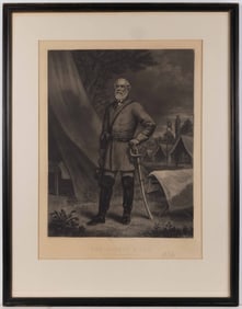 CIVIL WAR GEN. ROBERT E. LEE HISTORICAL STEEL PRINT