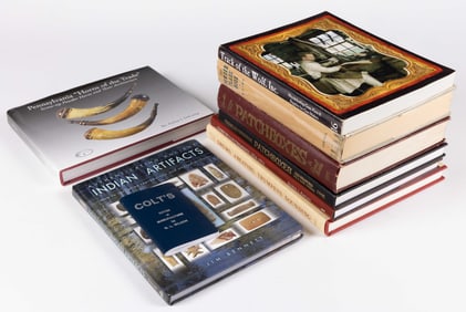 ASSORTED KENTUCKY RIFLE AND OTHER ACCOUTREMENTS REFERENCE VOLUMES, LOT OF NINE