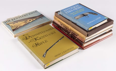 KENTUCKY RIFLES AND RELATED FIREARMS REFERENCE VOLUMES, LOT OF EIGHT