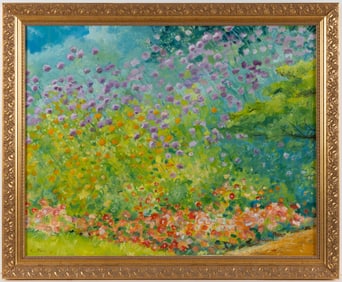 CHRISTIAN PERI (VIRGINIA, XX-XXI) LANDSCAPE WITH FLOWERS