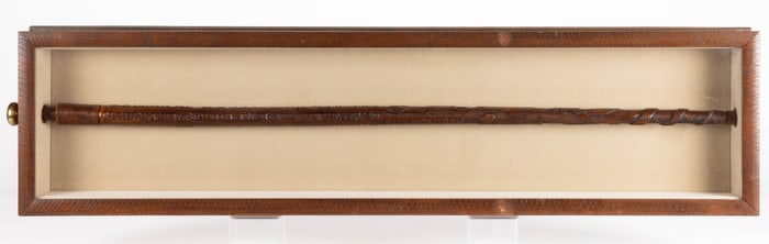 THOMAS JEFFERSON CRADDOCK (ALBEMARLE CO., VIRGINIA, B. 1845), ATTRIBUTED, FOLK ART CARVED CANE /