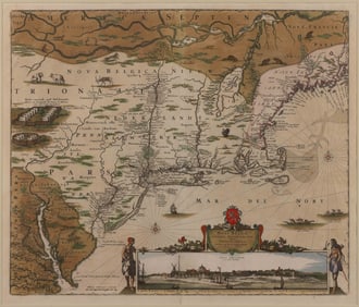NICOLAES VISSCHER (DUTCH, 1618-1679) MAP OF THE NORTHEAST AND MID-ATLANTIC