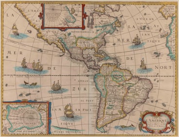 BERTIUS / TAVERNIER MAP OF THE AMERICAS
