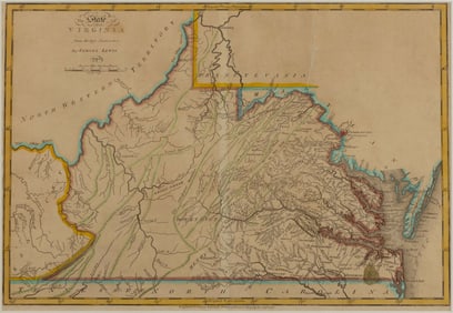 SAMUEL LEWIS (AMERICAN, B. 1757) MAP OF VIRGINIA