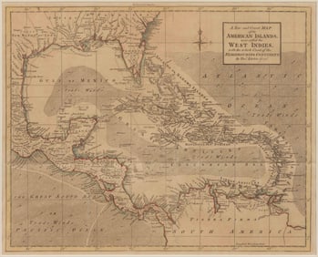 THOMAS KITCHIN (ENGLISH, 1718-1784) MAP OF WEST INDIES