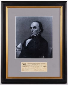 DANIEL WEBSTER (1782-1852) SIGNED CHECK