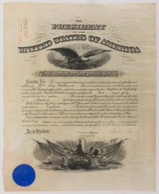 U.S. PRESIDENT WOODROW WILSON (1856-1924) SIGNED MILITARY APPOINTMENT