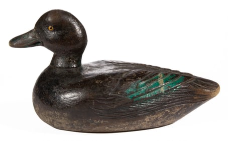 CANADIAN FOLK ART CARVED AND PAINTED DUCK DECOY