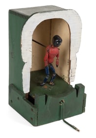 AMERICAN FOLK ART BLACK AMERICANA CARVED AND PAINTED DANCING JIG