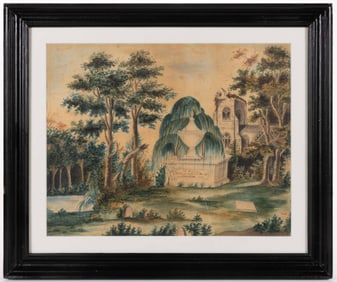 SALEM, MASSACHUSETTS (19TH CENTURY) MEMORIAL PAINTING