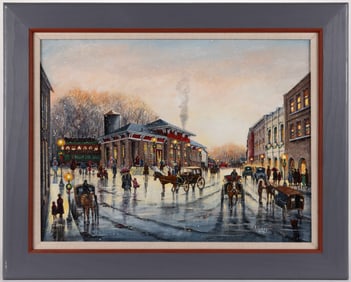 MARY ANN VESSEY (SHENANDOAH VALLEY OF VIRGINIA) HISTORICAL CHRISTMAS STREET SCENE