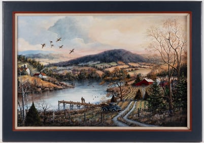 MARY ANN VESSEY (SHENANDOAH VALLEY OF VIRGINIA) RIVER LANDSCAPE