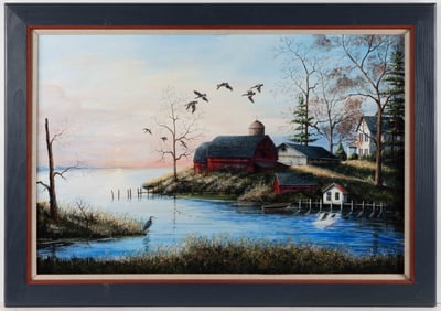 MARY ANN VESSEY (SHENANDOAH VALLEY OF VIRGINIA) COASTAL LANDSCAPE PAINTING