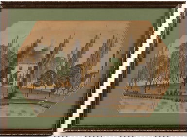 OXFORD, TALBOT CO., MARYLAND FOLK ART PAINTING OF BONFIELD