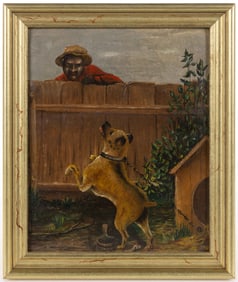 AMERICAN SCHOOL (LATE 19TH/EARLY 20TH CENTURY) FOLK ART BLACK AMERICANA PAINTING