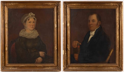 PAIR OF AMERICAN SCHOOL (19TH CENTURY) PORTRAITS