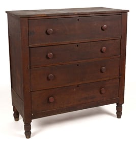 LEXINGTON, ROCKBRIDGE CO., SHENANDOAH VALLEY OF VIRGINIA WALNUT CHEST OF DRAWERS