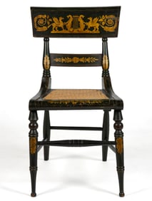 MID-ATLANTIC, POSSIBLY WINCHESTER, SHENANDOAH VALLEY OF VIRGINIA, PAINT-DECORATED FANCY SIDE CHAIR