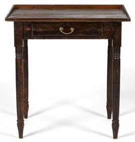 VIRGINIA PAINTED POPLAR AND YELLOW PINE SERVING TABLE