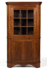 MID-ATLANTIC CHERRY CORNER CUPBOARD