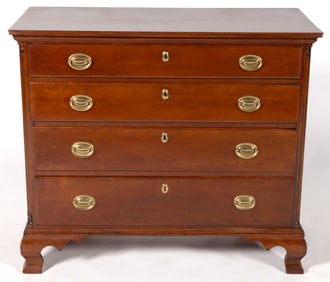PENNSYLVANIA CHIPPENDALE CHERRY CHEST OF DRAWERS