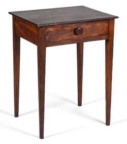 NEW ENGLAND FEDERAL PAINT-DECORATED PINE STAND TABLE