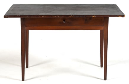 AMERICAN, POSSIBLY NEW ENGLAND, VERNACULAR POPLAR WORK TABLE