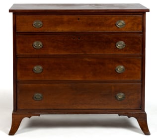 CONNECTICUT FEDERAL INLAID CHERRY CHEST OF DRAWERS
