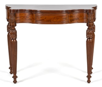 AMERICAN CLASSICAL CARVED MAHOGANY GAMES TABLE
