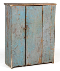 AMERICAN PAINTED PINE JELLY CUPBOARD