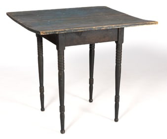 AMERICAN PAINTED POPLAR AND PINE WORK TABLE